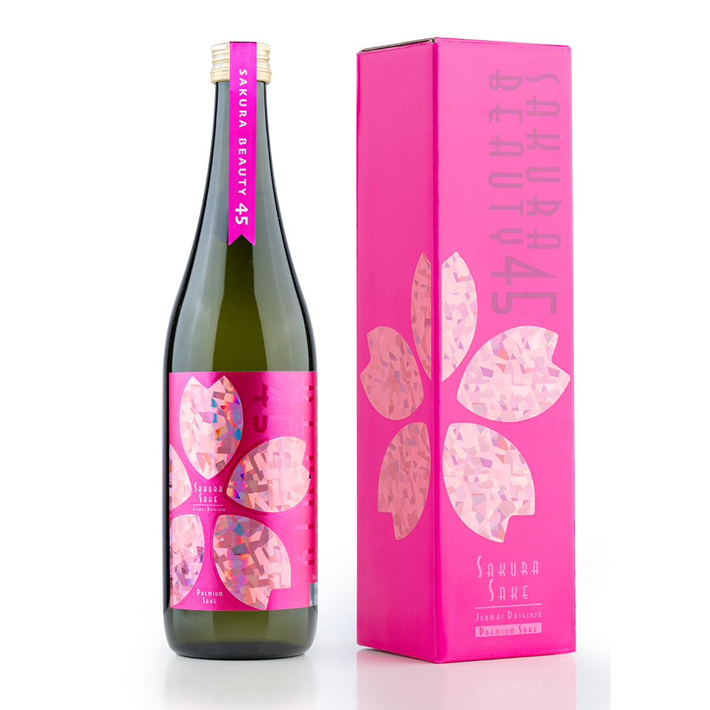 純米大吟醸 ＳａｋｕｒａＢｅａｕｔｙ４５ ７２０ｍｌ化粧箱入り　